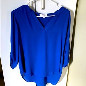 Blue top blouse